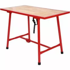 WILTEC Établi Pliable Table D’atelier Pliante Surface De Montage 120x62,5 Cm Table De Travail Bois