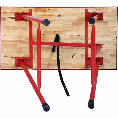 WILTEC Établi Pliable Table D’atelier Pliante Surface De Montage 120x62,5 Cm Table De Travail Bois 6 WILTEC Établi Pliable Table D’atelier Pliante Surface De Montage 120x62,5 Cm Table De Travail Bois – Image 4