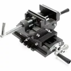 WILTEC Étau De Fraisage 2 Axes 75 Mm Perceuse à Tarauder Table Croisé Établi Étau Machine Outil Atelier