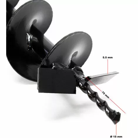 WILTEC Vis Sans Fin De Remplacement Pièce De Rechange 100m Perceuse De Sol Tarière Creuse 5 WILTEC Vis Sans Fin De Remplacement Pièce De Rechange 100m Perceuse De Sol Tarière Creuse â Image 3