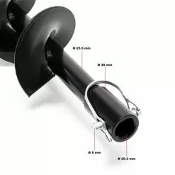 WILTEC Vis Sans Fin De Remplacement Pièce De Rechange 100m Perceuse De Sol Tarière Creuse 9 WILTEC Vis Sans Fin De Remplacement Pièce De Rechange 100m Perceuse De Sol Tarière Creuse -Wiltec Boutique 10178762 4