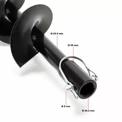 WILTEC Vis Sans Fin De Remplacement Pièce De Rechange 100m Perceuse De Sol Tarière Creuse 6 WILTEC Vis Sans Fin De Remplacement Pièce De Rechange 100m Perceuse De Sol Tarière Creuse â Image 4