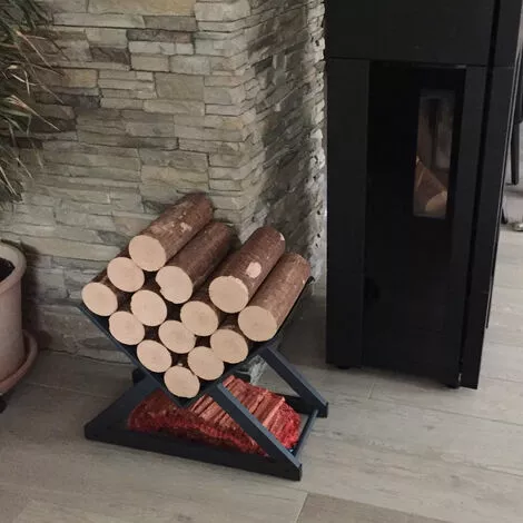 WILTEC Étagère Pour Bois De Chauffage Stockeur De Bûches Châssis Pour Bois De Chauffage Support Pour Bois De Chauffage 6 WILTEC Étagère Pour Bois De Chauffage Stockeur De Bûches Châssis Pour Bois De Chauffage Support Pour Bois De Chauffage – Image 4