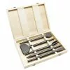 WILTEC Jeu Burin 5 Pcs. SDS-Plus 250mm Manche Ø10mm Plat Pointu Coupe-tôle Coupe-rivets Carrelage Cloison -Wiltec Boutique 10178771 1