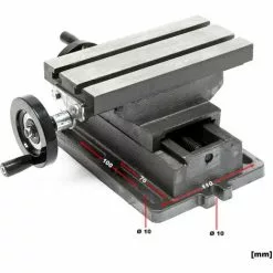 WILTEC Étau à Croix 2 Axes Table De Fraisage Surface De Perçage 170x85mm Établi Guidage Queue D'aronde -Wiltec Boutique 10201613 5