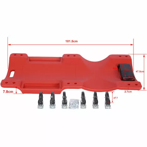 WILTEC Chariot De Visite Mécanicien Planche à Roulettes Pivotantes Ergonomique 103x50x10cm 180 Kg Max. 7 WILTEC Chariot De Visite Mécanicien Planche à Roulettes Pivotantes Ergonomique 103x50x10cm 180 Kg Max. – Image 5