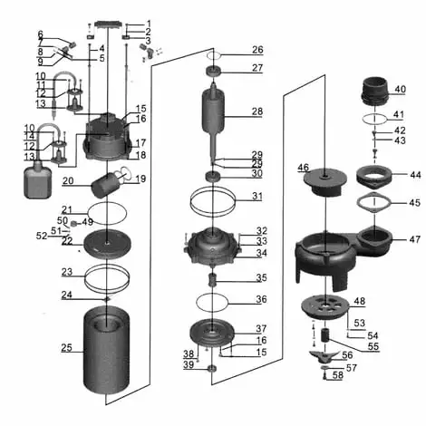 WILTEC Pompe Pour Eaux Sales Flotteur Broyeur De Végétaux 31200l/h 2,2 KW Hauteur Max. De Refoulement 10m 5 WILTEC Pompe Pour Eaux Sales Flotteur Broyeur De Végétaux 31200l/h 2,2 KW Hauteur Max. De Refoulement 10m – Image 3