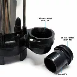 WILTEC Pompe Pour Eaux Sales Flotteur Broyeur De Végétaux 31200l/h 2,2 KW Hauteur Max. De Refoulement 10m 11 WILTEC Pompe Pour Eaux Sales Flotteur Broyeur De Végétaux 31200l/h 2,2 KW Hauteur Max. De Refoulement 10m -Wiltec Boutique 1070830 5