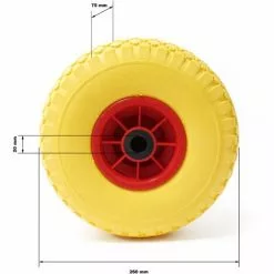 WILTEC Roue Complète 3.00-4 De Brouette En Polyuréthane Increvable Grandeur -Wiltec Boutique 1077085 2
