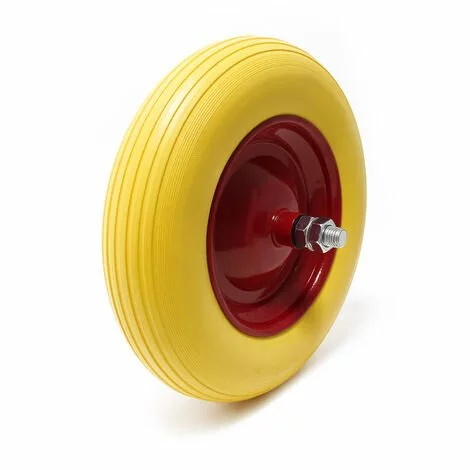 WILTEC Roue Complète 3.50-8 De Brouette En Polyuréthane Increvable Grandeur 3 WILTEC Roue Complète 3.50-8 De Brouette En Polyuréthane Increvable Grandeur