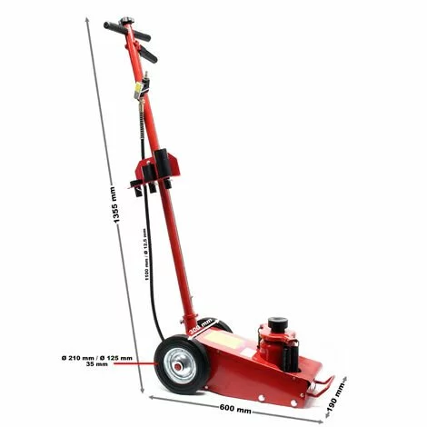 WILTEC Cric De Levage Pneumatique Mobile Véhicule Camion Aide à La Manœuvre Air Comprimé 22 Tonnes Poussée 7 WILTEC Cric De Levage Pneumatique Mobile Véhicule Camion Aide à La Manœuvre Air Comprimé 22 Tonnes Poussée – Image 5