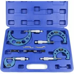 WILTEC Coffret De Micromètres Set 0-100mm 4 Manomètres Précision De Mesure 0,01mm Outil De Mesurage -Wiltec Boutique 11265322 3