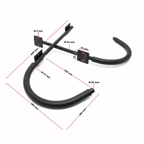 WILTEC Support Mural Kayak Dispositif Fixation Stockage Rangement Planche Surf SUP Acier Poignée En Mousse 5 WILTEC Support Mural Kayak Dispositif Fixation Stockage Rangement Planche Surf SUP Acier Poignée En Mousse – Image 3