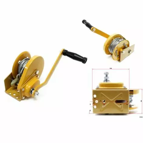 WILTEC Treuil Manuel Avec Frein 540kg - 10 M 3 WILTEC Treuil Manuel Avec Frein 540kg - 10 M