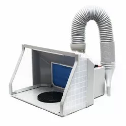 WILTEC Cabine D’aspiration 9m³/min Éclairage LED Double Ventilation Réglable Aspiration Brouillard