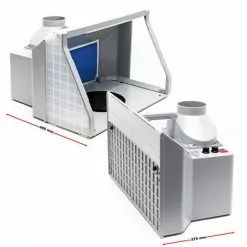 WILTEC Cabine D’aspiration 9m³/min Éclairage LED Double Ventilation Réglable Aspiration Brouillard -Wiltec Boutique 11647943 5