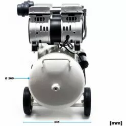 WILTEC Compresseur D’air Sans Huile Avec Réservoir De 50l 2CV, 220l/m Und 2x750W Silencieux Outil D’atelier -Wiltec Boutique 11742156 5