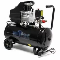 WILTEC Compresseur D’air Avec Réservoir De 50l 1500W 2CV 212l/min Outil D’atelier Mobile Avec Roues