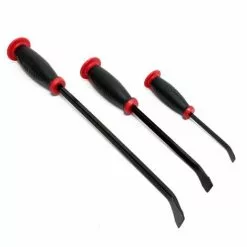 WILTEC Jeu De 3 Ciseau à Bois Avec Manche Outil Professionnel Levage Menuisier Atelier Burin Acier Carbone