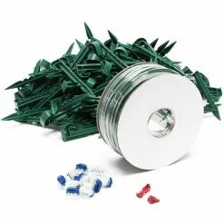 WILTEC Set De Robot-tondeuse Câble Périphérique 150m CCA 150 Piquets 15 Connecteur 2 Borne Raccord