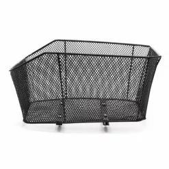 WILTEC Panier à Vélo Porte-bagage Arrière 42x29x20cm Acier Noir Transport Sac Emplettes Mailles Serrées -Wiltec Boutique 12263083 4