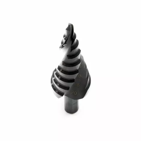 WILTEC Foret Conique HSS Revêtement En Titane 4-20mm Fraise à étage Perçage Alésage Forage Sur Acier 5 WILTEC Foret Conique HSS Revêtement En Titane 4-20mm Fraise à étage Perçage Alésage Forage Sur Acier – Image 3