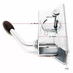 WILTEC 2x Béquille Support Avec Collier Calage Remorque 700mm ⌀48mm Pied Stabilisation Acier Galvanisé -Wiltec Boutique 13188589 4