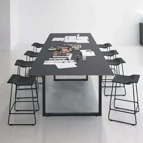 WILTEC Pieds De Table En Profil Carré 80x72cm Noir Revêtement Par Poudre Piètement Meuble 4 WILTEC Pieds De Table En Profil Carré 80x72cm Noir Revêtement Par Poudre Piètement Meuble – Image 2
