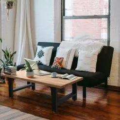 WILTEC Pieds De Table En Profil Carré 64x40cm Noir Revêtement Par Poudre Piètement De Table Meuble -Wiltec Boutique 13259244 2