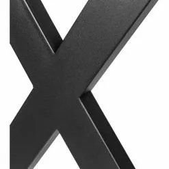 WILTEC Pieds De Table En Forme X 72x60 Cm Noir Revêtement Par Poudre Piètement Meuble -Wiltec Boutique 13259290 3