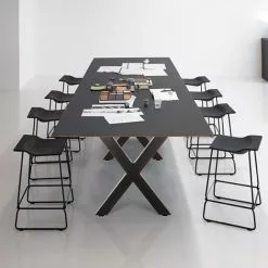 WILTEC Pieds De Table En Forme X 72x60 Cm Noir Revêtement Par Poudre Piètement Meuble -Wiltec Boutique 13259290 5