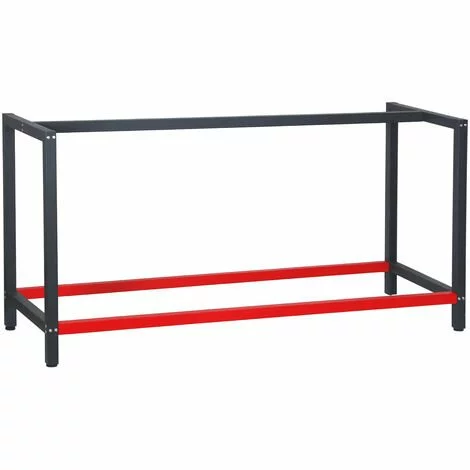 WILTEC Pied D’établi 175x57x81 Cm Acier Anthracite Rouge Support Table De Travail Emballage Atelier Dépôt 3 WILTEC Pied D’établi 175x57x81 Cm Acier Anthracite Rouge Support Table De Travail Emballage Atelier Dépôt