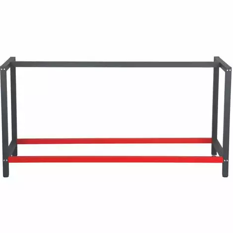 WILTEC Pied D’établi 175x57x81 Cm Acier Anthracite Rouge Support Table De Travail Emballage Atelier Dépôt 4 WILTEC Pied D’établi 175x57x81 Cm Acier Anthracite Rouge Support Table De Travail Emballage Atelier Dépôt – Image 2
