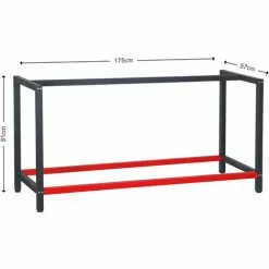 WILTEC Pied D’établi 175x57x81 Cm Acier Anthracite Rouge Support Table De Travail Emballage Atelier Dépôt 9 WILTEC Pied D’établi 175x57x81 Cm Acier Anthracite Rouge Support Table De Travail Emballage Atelier Dépôt -Wiltec Boutique 13315417 3