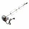 WILTEC Broche BBQ 110cm 230V En Acier Affiné 2 Fourches Incluses Tournebroche Masselotte D'équilibrage -Wiltec Boutique 13401268 1