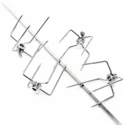 WILTEC Broche BBQ 110cm 230V En Acier Affiné 2 Fourches Incluses Tournebroche Masselotte D'équilibrage -Wiltec Boutique 13401268 5