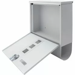 WILTEC Boite Aux Lettres Avec Porte-journaux Blanc Revêtement Poudre Montage Au Mur Avec 2 Clés Courrier -Wiltec Boutique 13401269 4