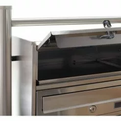 WILTEC Bloc De 3 Boite Aux Lettres Pied De Support Acier Inoxydable 2 Clés Par Compartiment Superposé -Wiltec Boutique 13602614 2