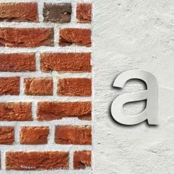 WILTEC Plaque Numéro Maison Lettre "a" 3D 15cm Acier Inoxydable Résistant Intempéries Matériel Fixation -Wiltec Boutique 13669820 2