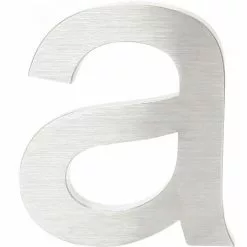 WILTEC Plaque Numéro Maison Lettre "a" 3D 15cm Acier Inoxydable Résistant Intempéries Matériel Fixation -Wiltec Boutique 13669820 3