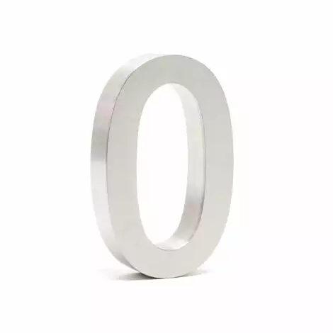 WILTEC Plaque Numéro Maison Chiffre "0" 3D 20cm Acier Inoxydable Résistant Intempéries Matériel Fixation 3 WILTEC Plaque Numéro Maison Chiffre "0" 3D 20cm Acier Inoxydable Résistant Intempéries Matériel Fixation