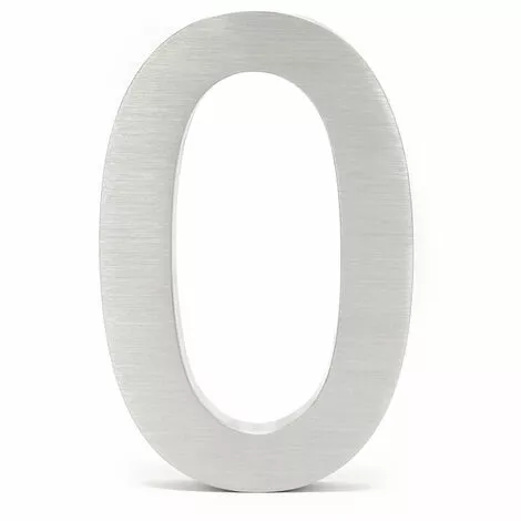 WILTEC Plaque Numéro Maison Chiffre "0" 3D 20cm Acier Inoxydable Résistant Intempéries Matériel Fixation 5 WILTEC Plaque Numéro Maison Chiffre "0" 3D 20cm Acier Inoxydable Résistant Intempéries Matériel Fixation – Image 3