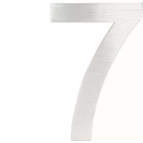 WILTEC Plaque Numéro Maison Chiffre "7" 3D 20cm Acier Inoxydable Résistant Intempéries Matériel Fixation 5 WILTEC Plaque Numéro Maison Chiffre "7" 3D 20cm Acier Inoxydable Résistant Intempéries Matériel Fixation – Image 3