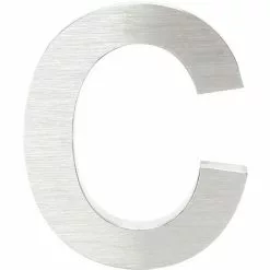 WILTEC Plaque Numéro Maison Lettre "c" 3D 15cm Acier Inoxydable Résistant Intempéries Matériel Fixation 9 WILTEC Plaque Numéro Maison Lettre "c" 3D 15cm Acier Inoxydable Résistant Intempéries Matériel Fixation -Wiltec Boutique 13669845 3