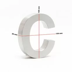 WILTEC Plaque Numéro Maison Lettre "c" 3D 15cm Acier Inoxydable Résistant Intempéries Matériel Fixation 11 WILTEC Plaque Numéro Maison Lettre "c" 3D 15cm Acier Inoxydable Résistant Intempéries Matériel Fixation -Wiltec Boutique 13669845 5