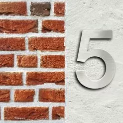 WILTEC Plaque Numéro Maison Chiffre "5" 3D 20cm Acier Inoxydable Résistant Intempéries Matériel Fixation 8 WILTEC Plaque Numéro Maison Chiffre "5" 3D 20cm Acier Inoxydable Résistant Intempéries Matériel Fixation -Wiltec Boutique 13669848 2
