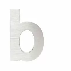 WILTEC Plaque Numéro Maison Lettre "b" 3D 20cm Acier Inoxydable Résistant Intempéries Matériel Fixation -Wiltec Boutique 13669852 3