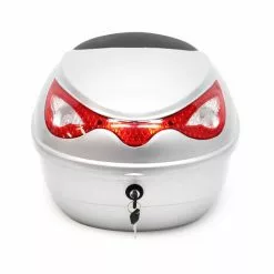WILTEC Top Case 22L Couleur Argent Coffre Pour Moto Scooter Quad Valise Espace Rangement Moto Porte-bagage -Wiltec Boutique 13759907 3