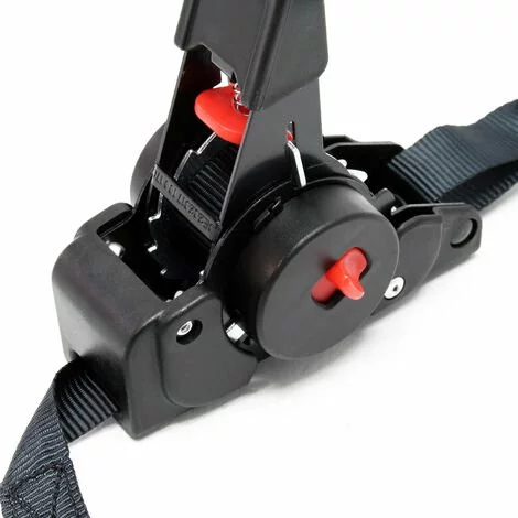 WILTEC 4x Sangles D'arrimage Automatique 100 DaN Charge De Traction LGF 0,2m LGL 1,8m PES Courroie Crochet 4 WILTEC 4x Sangles D'arrimage Automatique 100 DaN Charge De Traction LGF 0,2m LGL 1,8m PES Courroie Crochet – Image 2