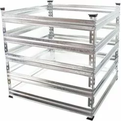 WILTEC Composteur De Jardin En Métal 100 X 90 X 90cm 900 Litres Déchets Organiques Recyclage Bac à Compost 7 WILTEC Composteur De Jardin En Métal 100 X 90 X 90cm 900 Litres Déchets Organiques Recyclage Bac à Compost -Wiltec Boutique 13817513 2